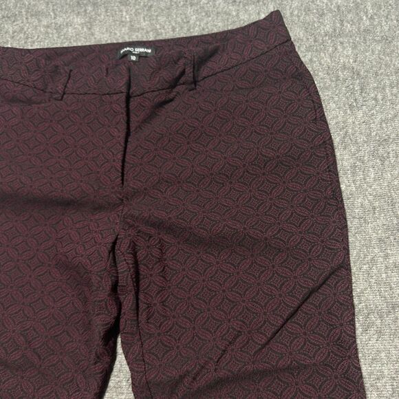 Mario Serrani Pants Italy Size 10 Burgundy Chino Ankle Casual Business Womens‎ - Picture 3 of 10